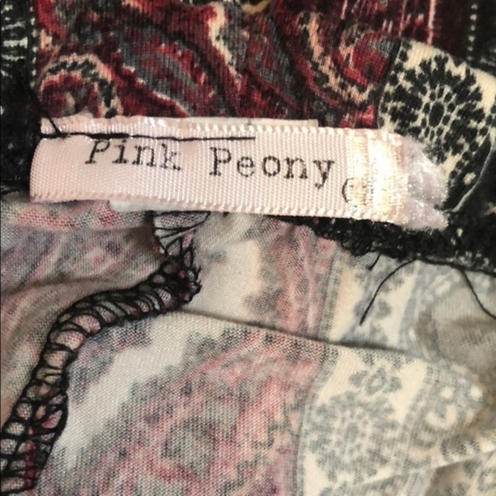 Pink Peony Pattern Pants - Picture 2 of 2